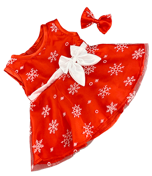 red snowflake bow tie flare dress Red Fit and Flare Sundress, Summer Spaghetti Strap Dress 'Little Red Bows', Cute Midi Dress with Playful Bow Details and Hidden Pockets